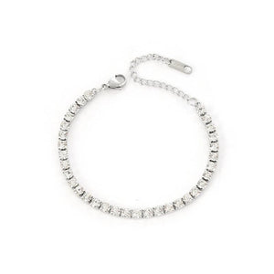 4mm Zirconia Tennis Bracelet Hip Hop Unisex Bracelet