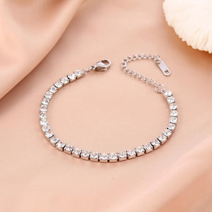 4mm Zirconia Tennis Bracelet Hip Hop Unisex Bracelet