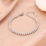 4mm Zirconia Tennis Bracelet Hip Hop Unisex Bracelet