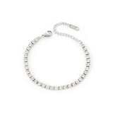 4mm Zirconia Tennis Bracelet Hip Hop Unisex Bracelet