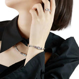 Colorful Stone Irregular Chain Bracelet for Women
