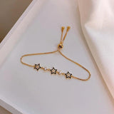 Korea Five-pointed Star Bracelet Adjustable Women's Jewelry
