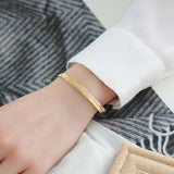 6mm 4mm Herringbone Chain Bracelet for Women, Flat Snake Chain Bracelet