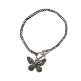Silver Butterfly Bracelet for Women, OT Buckle Party Jewelry