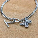 Silver Butterfly Bracelet for Women, OT Buckle Party Jewelry