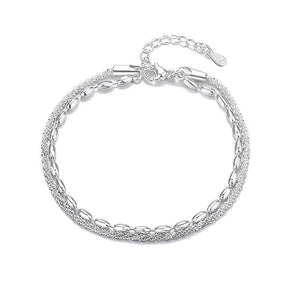 Double Layer Chain Bracelet Women Jewelry S925 Lobster Clasp VW22002