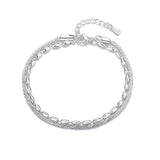 Double Layer Chain Bracelet Women Jewelry S925 Lobster Clasp VW22002