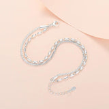 Double Layer Chain Bracelet Women Jewelry S925 Lobster Clasp VW22002