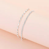 Double Layer Chain Bracelet Women Jewelry S925 Lobster Clasp VW22002