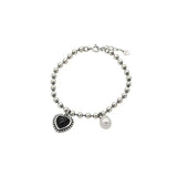 Mewanry Silver Bracelet Love Pearl Party Jewelry