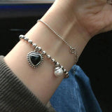 Mewanry Silver Bracelet Love Pearl Party Jewelry