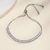 Uilz Bracelet Women Multicolor Zircon Wedding Bride Adjustable Jewelry