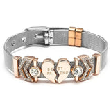 Stainless Steel Mesh Bracelet with Unicorn Beads Charm