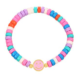 Smiley Face Lover Heart Pendant Bracelets for Women Chain Bangle