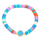 Smiley Face Lover Heart Pendant Bracelets for Women Chain Bangle
