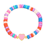 Smiley Face Lover Heart Pendant Bracelets for Women Chain Bangle