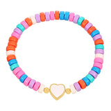 Smiley Face Lover Heart Pendant Bracelets for Women Chain Bangle