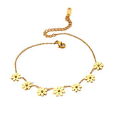 Titanium Steel Daisy Bracelet Women's Jewelry Stainless Steel Bangles