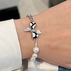 Vintage Punk Pearl Chain Bracelet for Women Couples