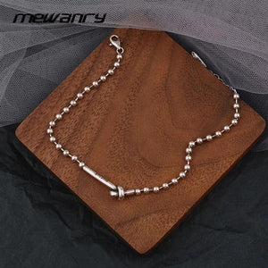 Mewanry Silver Bracelet Vintage Good Luck Round Bead Knot Jewelry