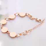 316L Stainless Steel Roman Numerals Charm Bracelet for Women