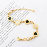 316L Stainless Steel Roman Numerals Charm Bracelet for Women