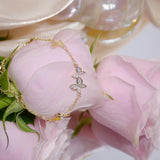 Smart Butterfly Copper Inlaid Zircon Bracelet for Women