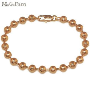 MGFam Smooth Beads Bracelet 18 K Lead and Nickel