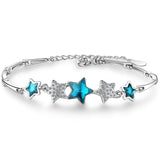 Stars Bracelets Inlaid Zircon Crystal Charm Bracelet Jewelry