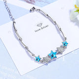 Stars Bracelets Inlaid Zircon Crystal Charm Bracelet Jewelry