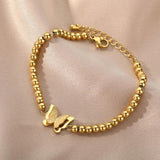 Zircon Butterfly Bracelet Stainless Steel Chain Jewelry Gift