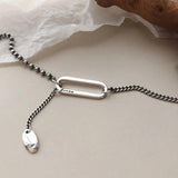 Adjustable Silver Geometric Bracelet for Women S-B459
