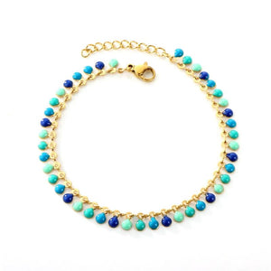 Oil Drip Chains Bracelet Bangle Stainless Steel for Women