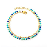 Oil Drip Chains Bracelet Bangle Stainless Steel for Women