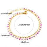 Oil Drip Chains Bracelet Bangle Stainless Steel for Women