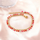 Oil Drip Chains Bracelet Bangle Stainless Steel for Women