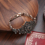 Inlay Gray Crystal Vintage Bracelets for Woman Antique Boho Style Ethnic Bride