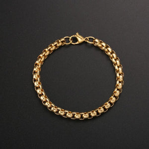 6MM Stainless Plated Pearl Link Bracelet for Men and Women