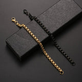 6MM Stainless Plated Pearl Link Bracelet for Men and Women
