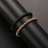6MM Stainless Plated Pearl Link Bracelet for Men and Women