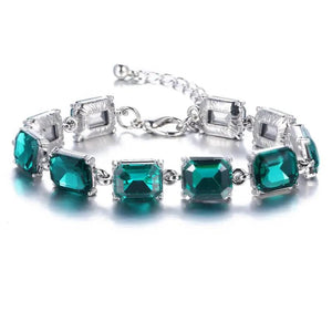 Green Cubic Stone Bracelet - Fashion Party Dress-up