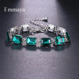 Green Cubic Stone Bracelet - Fashion Party Dress-up
