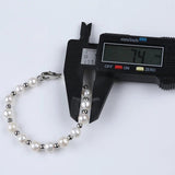 7-8mm Freshwater Pearl Bracelet with Stainless Steel Balls