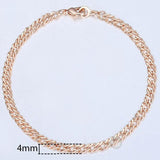 4mm 585 Rose Gold Venitian Link Bracelet