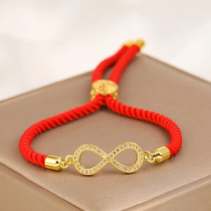CZ Mosaic Endless Love Infinity Charm Bracelet