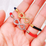 CZ Mosaic Endless Love Infinity Charm Bracelet