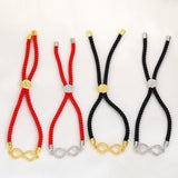 CZ Mosaic Endless Love Infinity Charm Bracelet