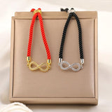CZ Mosaic Endless Love Infinity Charm Bracelet
