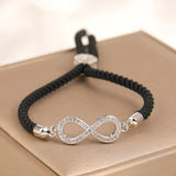 CZ Mosaic Endless Love Infinity Charm Bracelet
