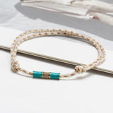 Enamel Bead Tube Charm Bracelet for Women Party Jewelry Girls